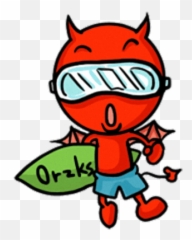 Little Devil Sticker - Fictional Character Emoji,Devil Emoji On Macbook