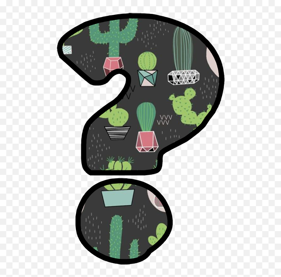 Zeichen - Sign Symbol Fragezeichen Question Mark Alphabet Cactus Letters Emoji,Catus Emoji Clip Art