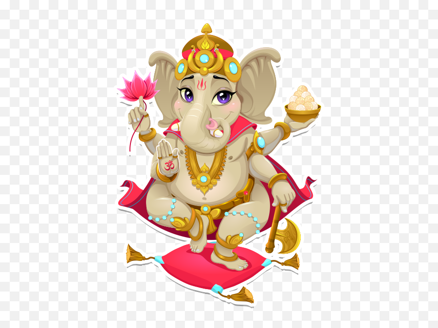 Yogaji - Yoga Wellness Emoji Stickers By Ian Dodge Cute Ganesh,Ganesha Text Emoji