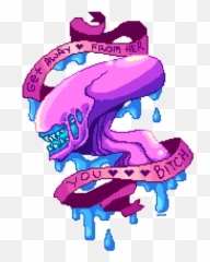 Tumblr Pixel Alien Aliens Sticker By Verena Schander - Girly Emoji,Pixel Alien Emoji Png