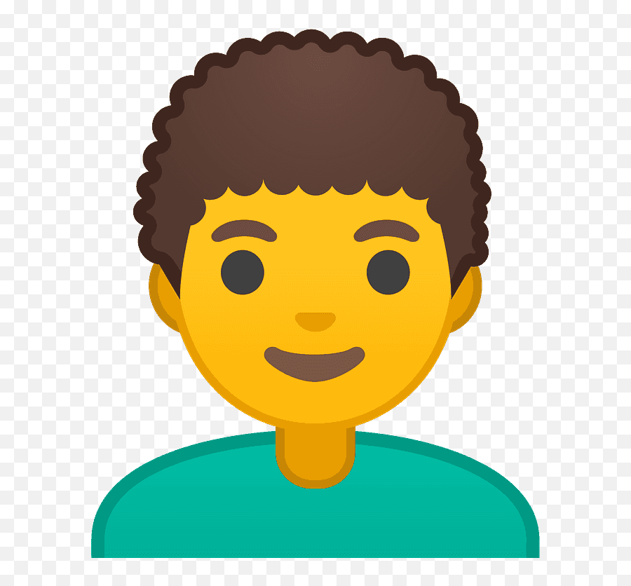 Curly Hair Emoji - Curly Hair Emoji,Hair Emoji