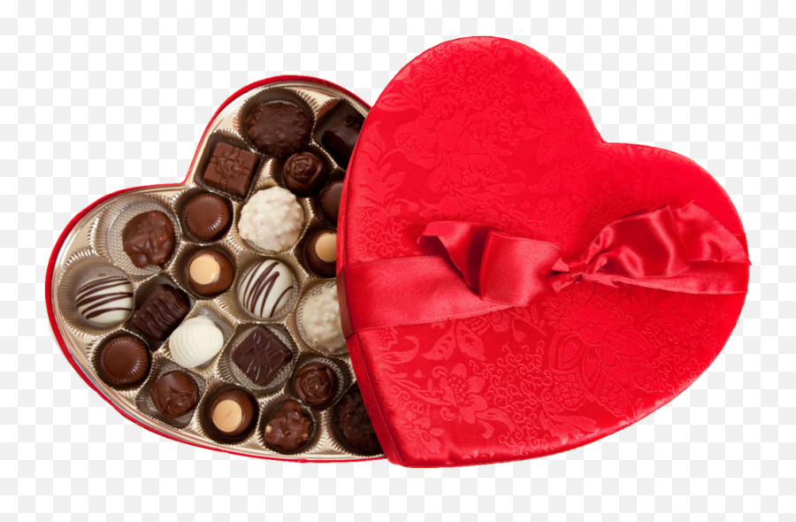 Heart Box Chocolates - Transparent Box Of Chocolates Png Emoji,Emoji Valentine Chocolate Box