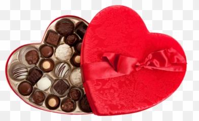 Heart Box Chocolates - Transparent Box Of Chocolates Png Emoji,Emoji Valentine Chocolate Box