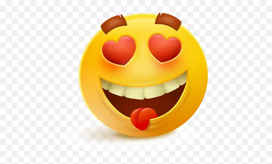 Whatsapp Heart Eyes Emoji Png Clipart Transparent Png Image - Heart Eye 3d Emoji,Cover Eyes Emoticon