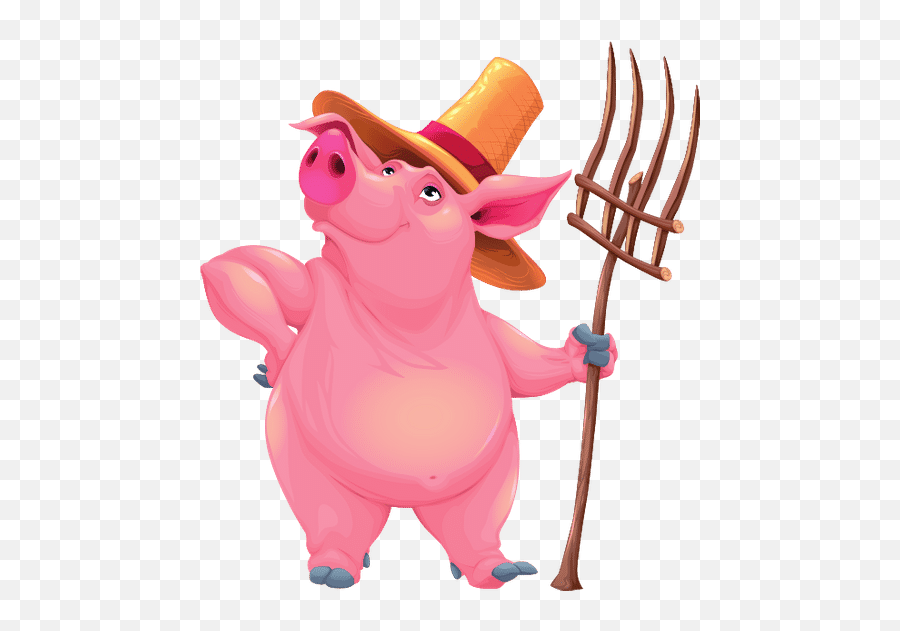 Danilo Sanino U2013 Canva - Cartoon Farmer Pig Emoji,Pitchfork Bear Emoticon