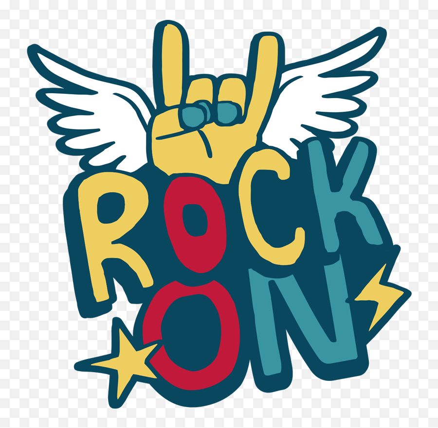 Rock On Music Car Sticker - Tenstickers Emoji,Rock Band Text Emoji