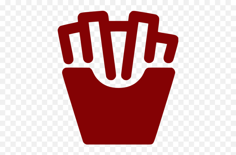 Maroon French Fries Icon - Free Maroon Food Icons Emoji,The France Flag And Frys Emojis