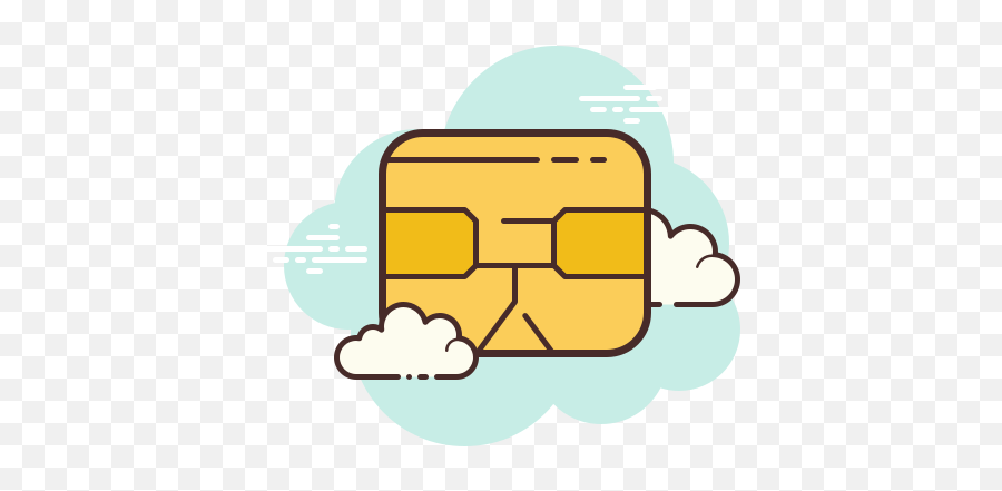 Chip Card Icon In Cloud Style Emoji,Chip Emoji Type