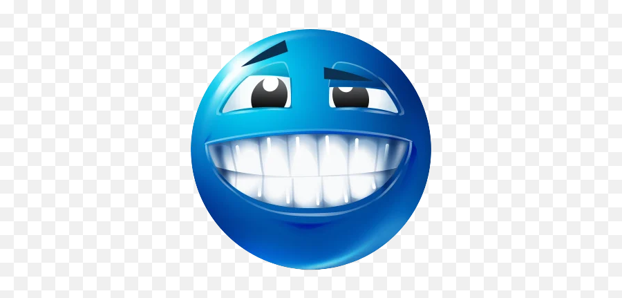 Telegram Sticker From Blue Emotions Pack Emoji,Blue Face Emoji Meme