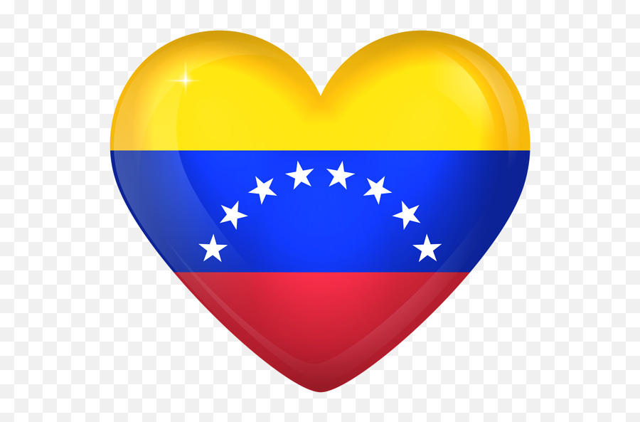 Venezuela Large Heart Flag - Venezuela Flag Heart Png Emoji,Bandera De Venezuela Emoji