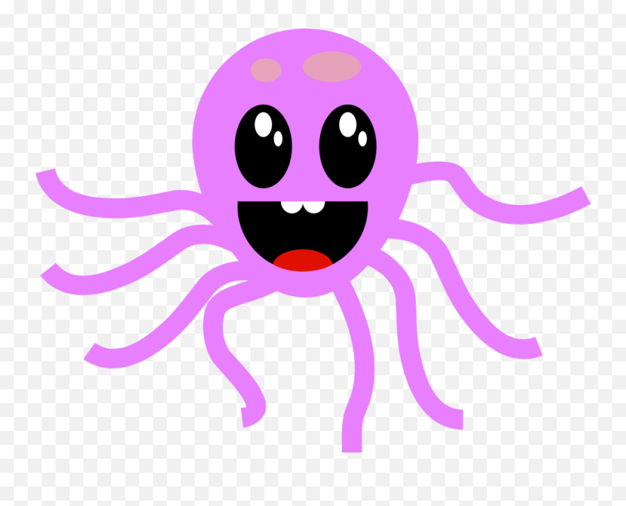 Pink Marine Invertebrates Emoticon Png - Dot Emoji,Octopus Emoji