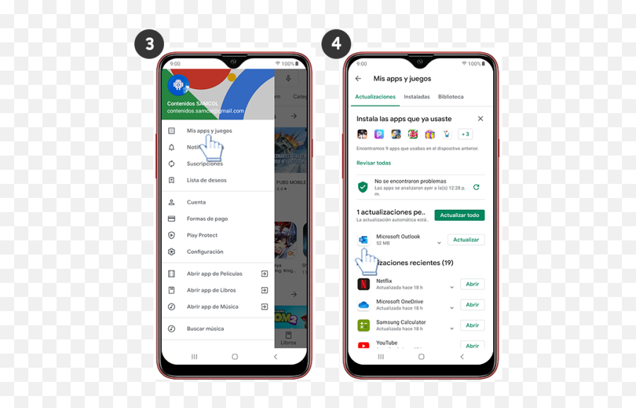 Galaxy A20s - Cómo Actualizar Aplicaciones Desde La Play Samsung A20s Pantalla De Inicio Emoji,Como Actualizar Mis Emojis