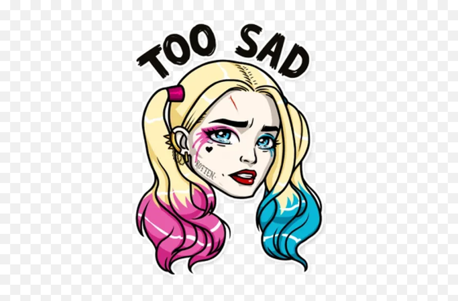 Harley Quinn Whatsapp Stickers - Stickers Cloud Harley Quinn En Calcomanias Emoji,Calcomanias De Emojis
