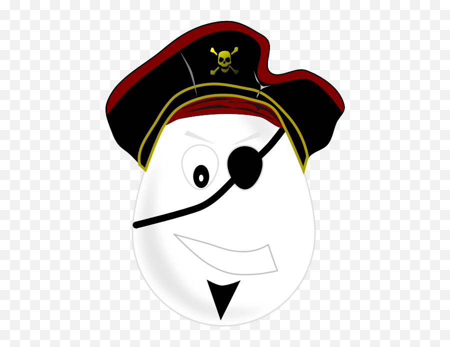 Pirate Egg Clipart - Pirate With A Egg Emoji,Pirate Emoticon Clipart
