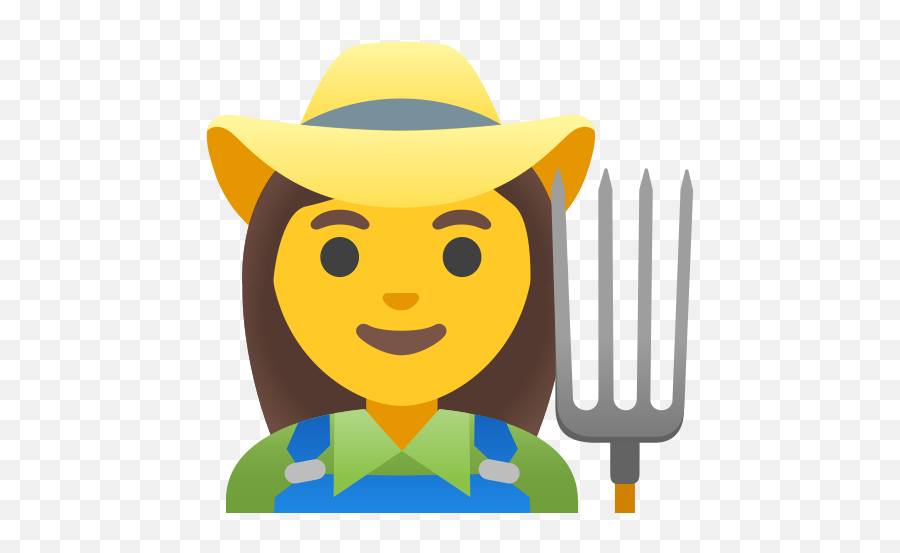 U200d Woman Farmer Emoji - Female Face Emoji,Cowboy Emoji