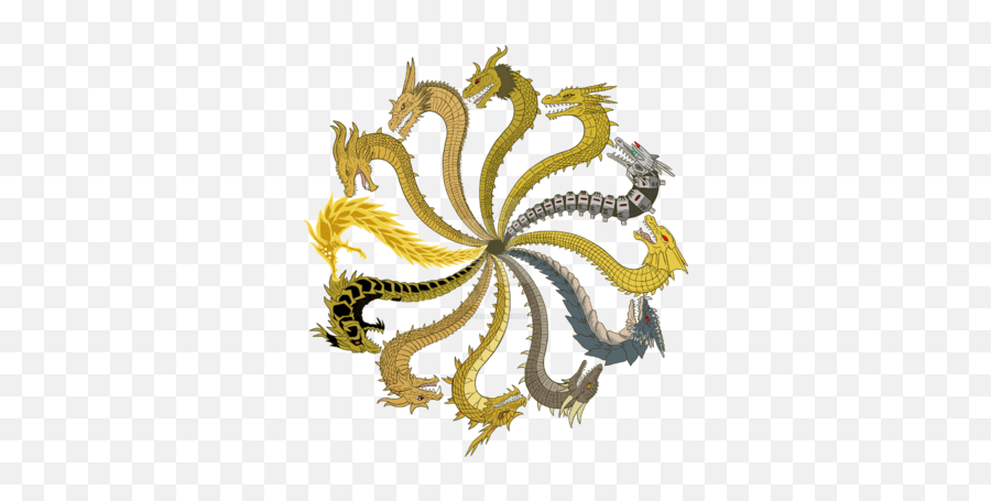 The Ghidorahs Characters - Earth Ghidorah Emoji,Ghidora Emoticon Animated