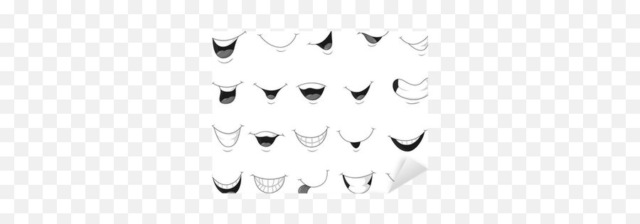 Set Of Smiling Mouth Sticker U2022 Pixers - We Live To Change Caricatura Dibujos De Bocas Emoji,Smile With Mouth Off Emoticon