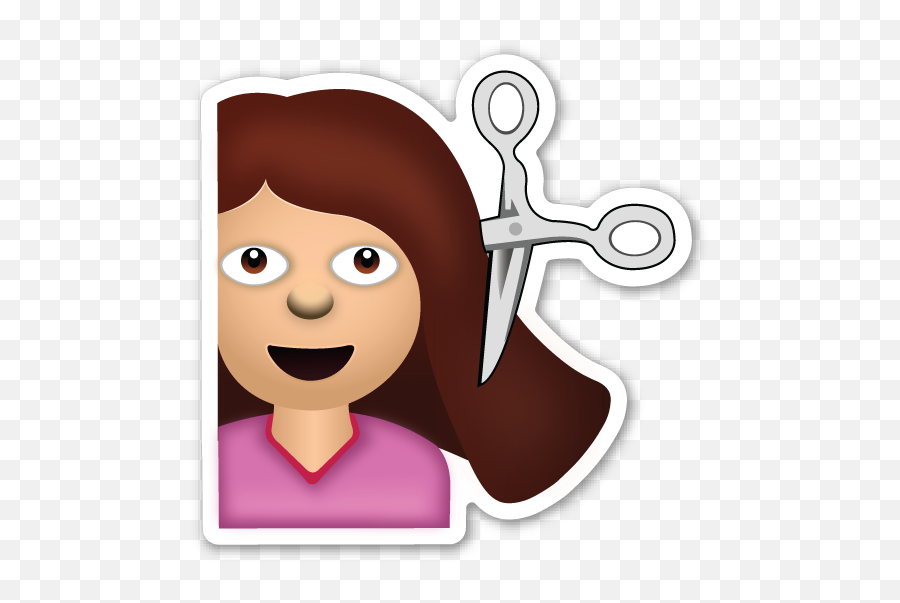 Emoji Stickers - Haircut Emoji Transparent,Hair Emoji