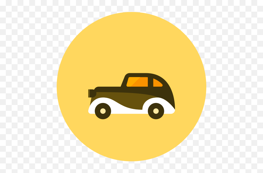 Old Car Free Icon Of Kameleon Yellow Round - Icon Transparent Yellow Circle Emoji,Cable Car Emoticons