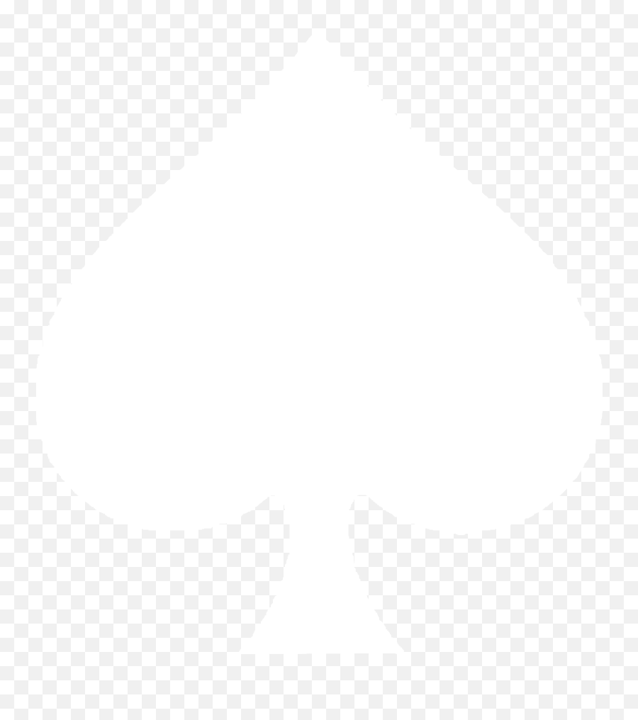 Spade Black And White - White Spade Transparent Emoji,Ace Of Spades Emoji