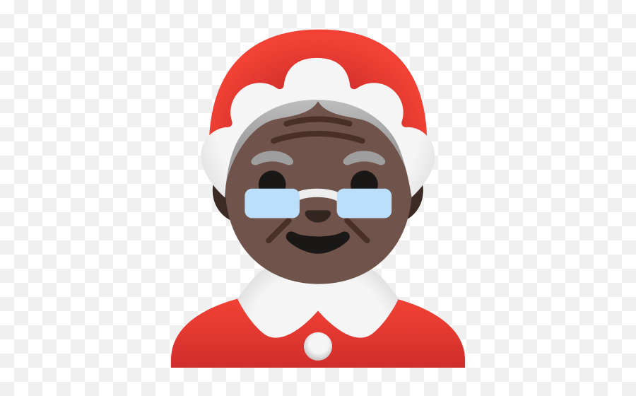 Mama Noel In Dark Skin Tone - Dessin Tête De Mère Noël Emoji,6 Lemon Emojis