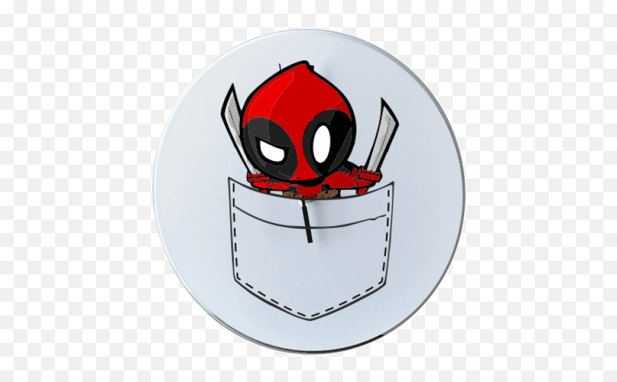 Round Wall Clock With Printing Deadpool - Deadpool Emoji,Deadpool Emoticon Facebook