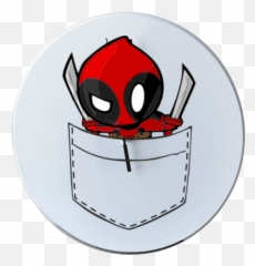Round Wall Clock With Printing Deadpool - Deadpool Emoji,Deadpool Emoticon Facebook
