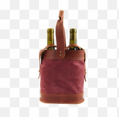 Leather Napa Double Wine Tote - Top Handle Handbag Emoji,Bottle Shake Emoji