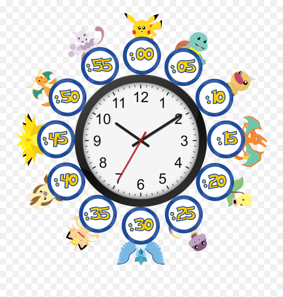 Pokemon Clock Labels - Üsküdar Emoji,Printable 5 Level Of Emotions Minecraft