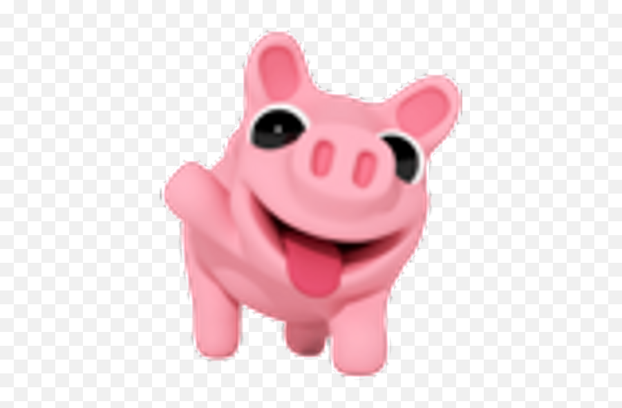 Sticker Maker - Adorable Rosa The Pig Happy Emoji,Fuzzy Emoji Piggy Bank