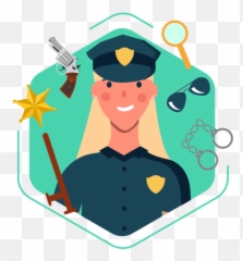 Cute Policewoman Elements Ad Spon Sponsored Elements - Happy Emoji,Blacksmith Emoji Png