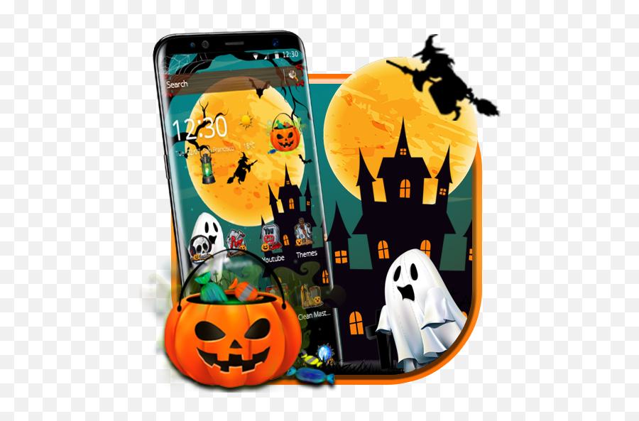 Scary Night Halloween Theme U2013 Apps On Google Play - Smartphone Emoji,Purple Squash Emoji