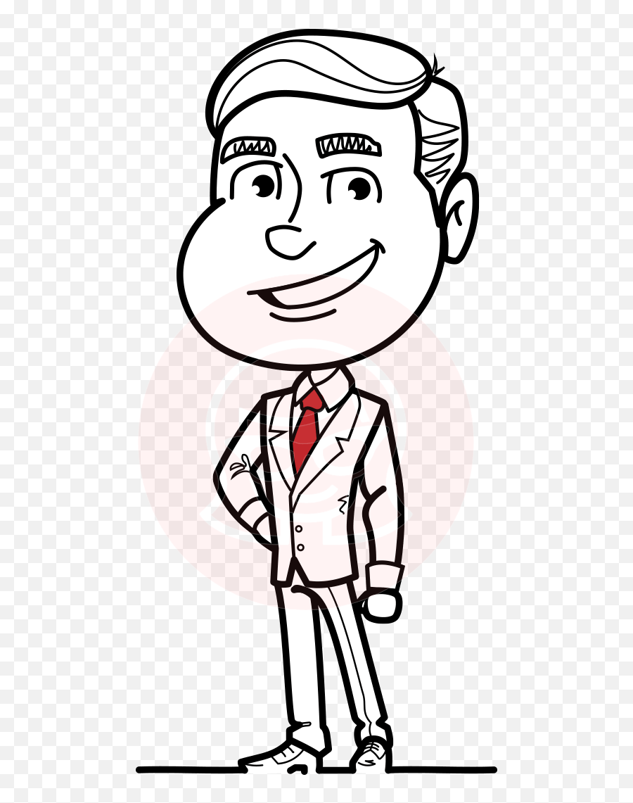 Black And White Businessman Cartoon - Male Cartoon Character Black And White Emoji,Emotion Face Chart Comic