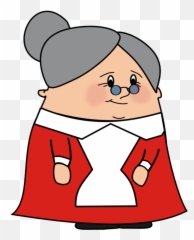 Cartoonfictional Characterpleased - Fat Old Lady Cartoon Emoji,Animated Biohard Emoticon
