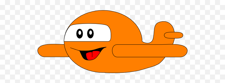 Orange Plane Clip Art At Clker - Clipart Orange Airplane Emoji,Plane Emoticon