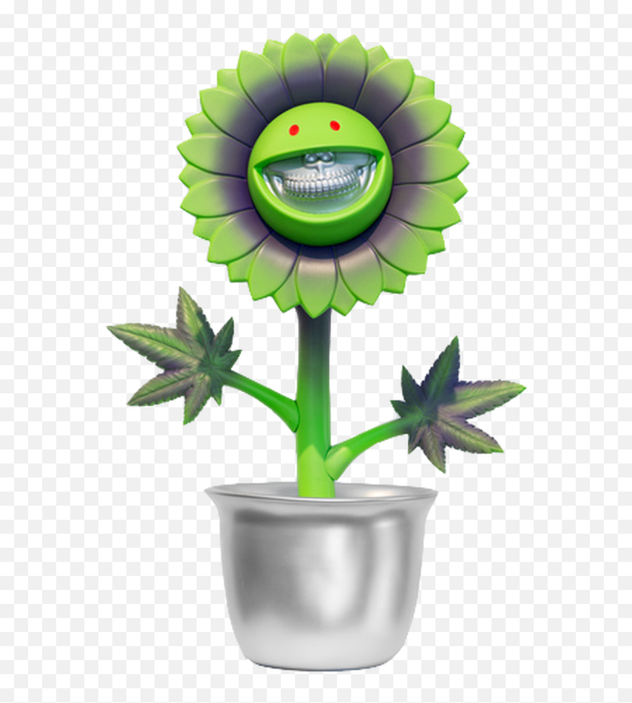 Ganja Grin Sunflower - Ron English X Compound X Made By Monsters Emoji,Bb Emoticon List