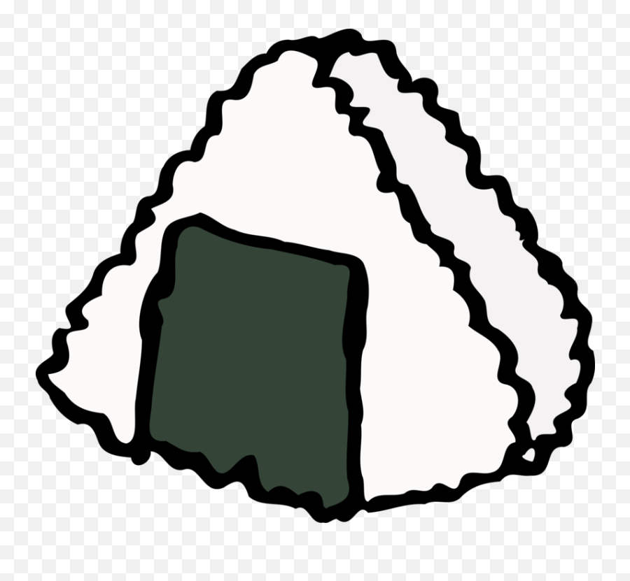Blacklineblack And White Png Clipart - Royalty Free Svg Png Emoji,Onigiri Emoji