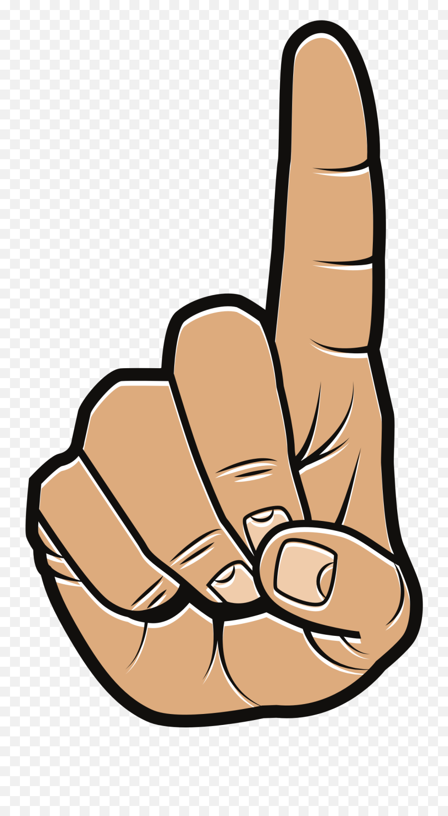 Number One - Openclipart Emoji,Finger Pointing Up Emoji
