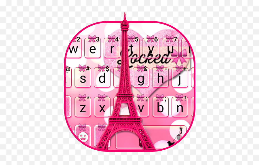 Romantic Pink Paris Keyboard Theme U2013 Apps On Google Play - Girly Emoji,Paris Emoji Keyboard
