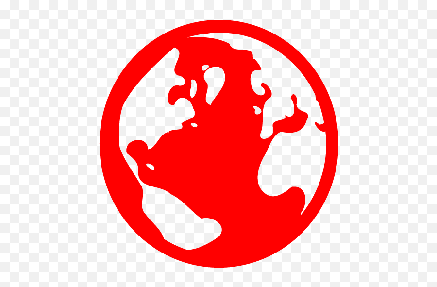 Red Globe 4 Icon - Free Red Globe Icons Red Globe Icon Png Emoji,Globe Emoticon
