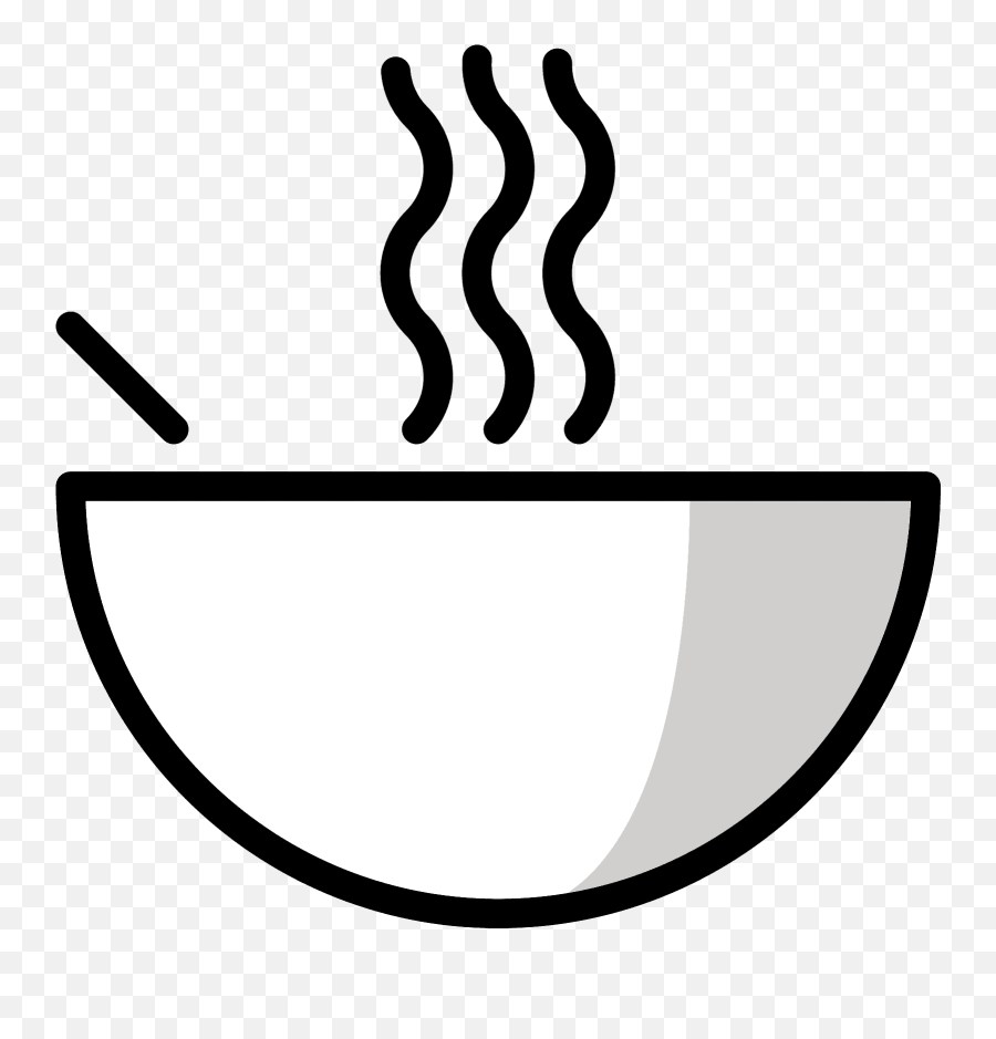 Pot Of Food Emoji Clipart - Black And White Food Emoji,Food Emoji