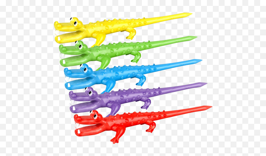 The Crocodile Glass Dab Tool - Plastic Emoji,Lean And Dab Emoji