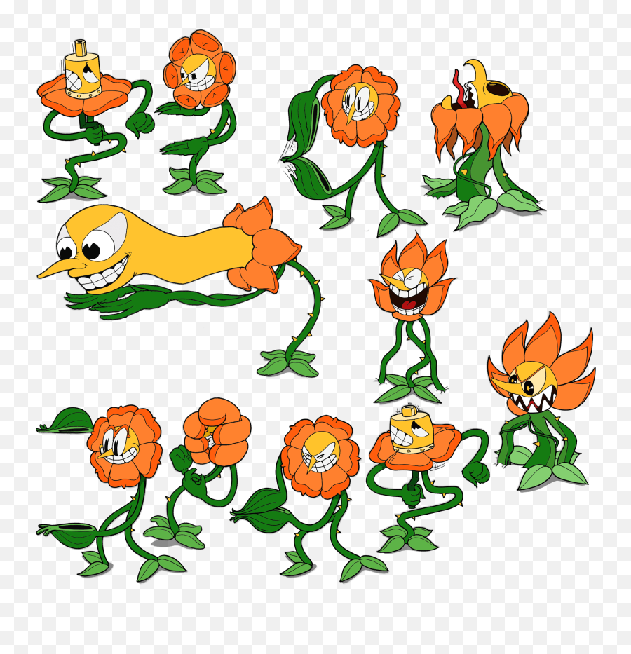 Cuphead Png - Cagney Carnation Emoji,Thinking Emoji Know Your Meme