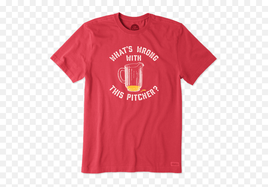 Menu0027s Whatu0027s Wrong With This Pitcher Crusher Tee Life Is - Short Sleeve Emoji,Pitcher Emoji