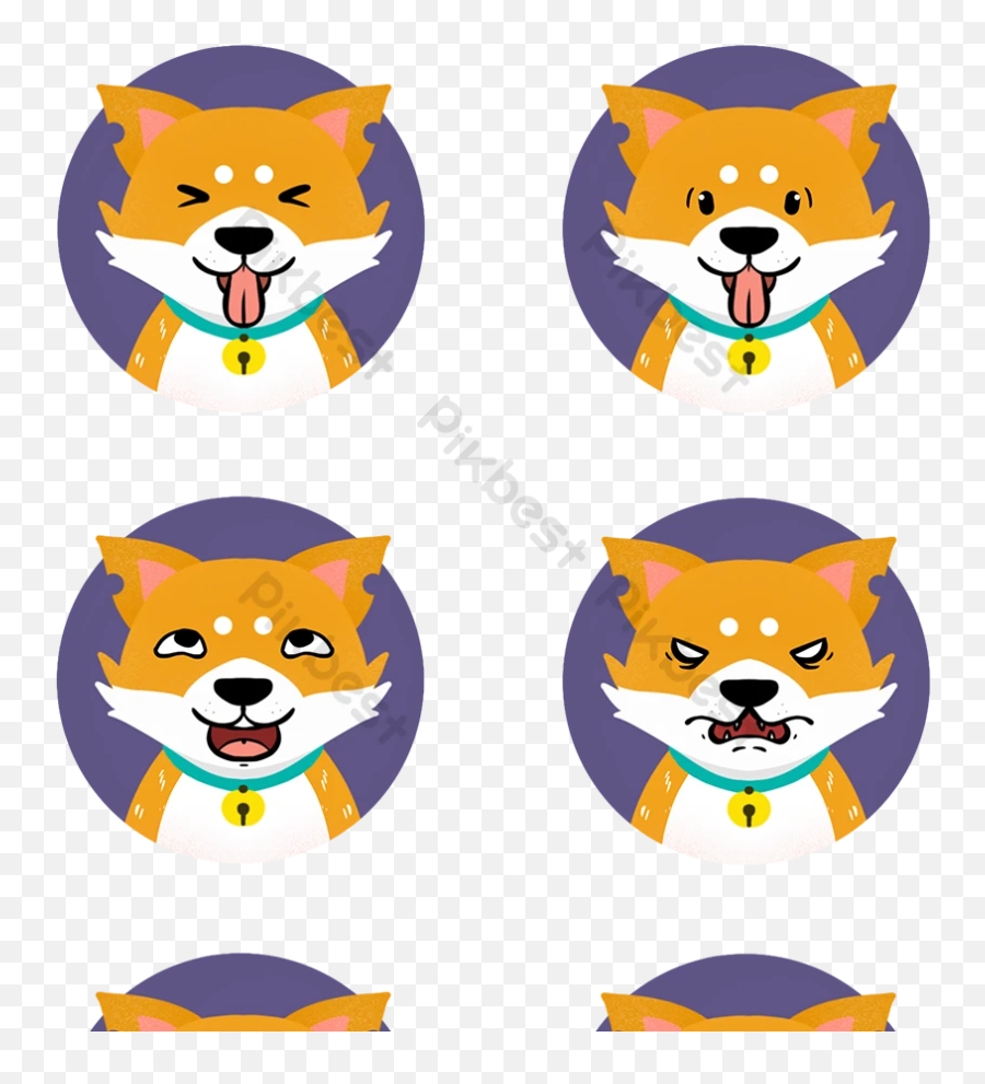 Cute Dog Emoji Pack Vector - Happy,Emoji Animals Pack