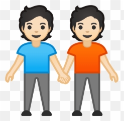 People Holding Hands Emoji Clipart - Deux Personnes,Hands Over Head ...