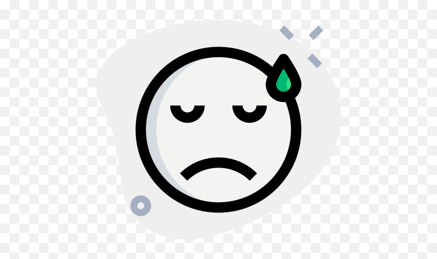 Sweat - Free Smileys Icons Dot Emoji,Sweat Emoticon With Text