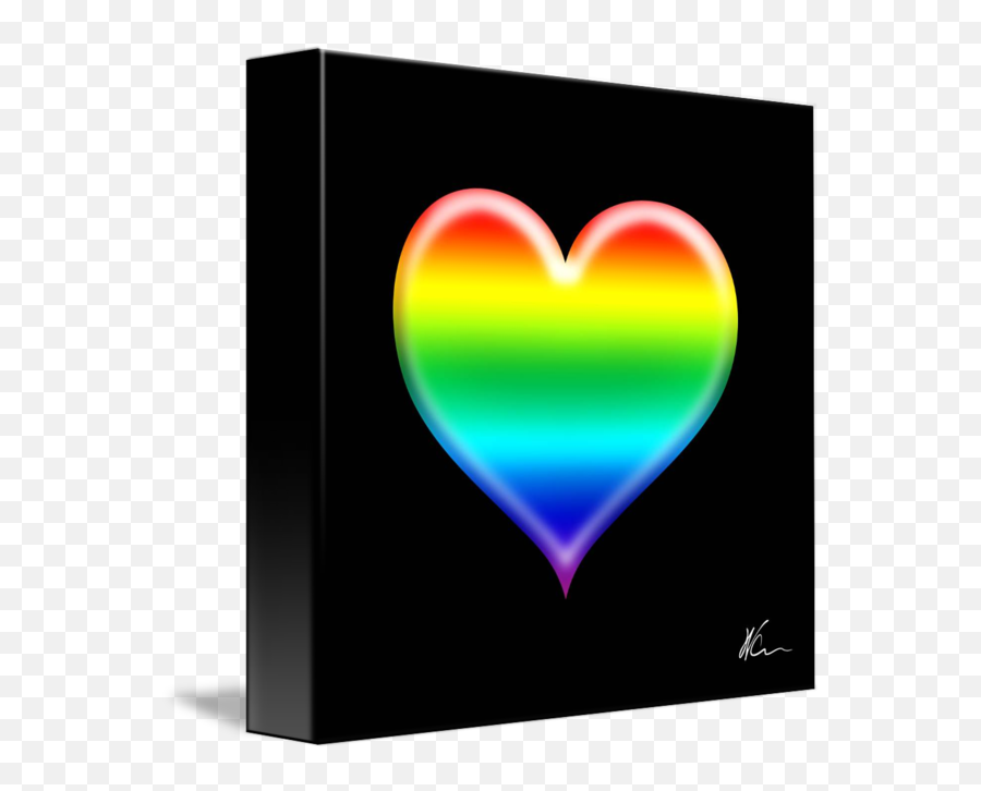 Rainbow Heart Emoji - Horizontal,Rainbow Heart Emoji