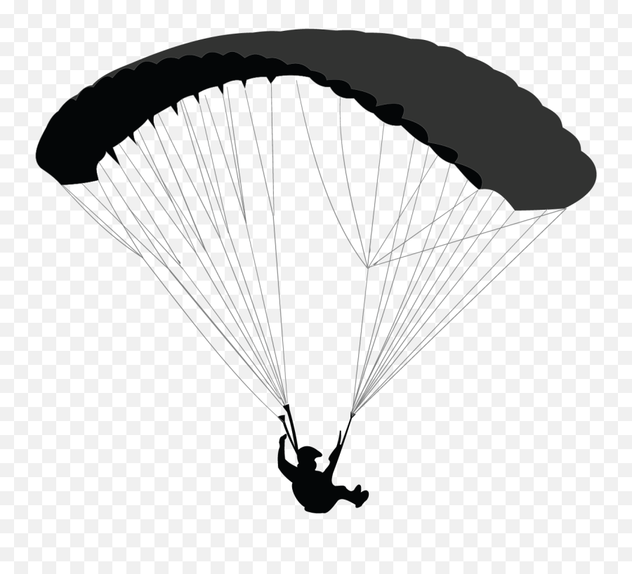 Parachuting Parachute Silhouette - Parachute Png Download Clipart Parachute Png Emoji,Skydiving Emoticon Orange Icon