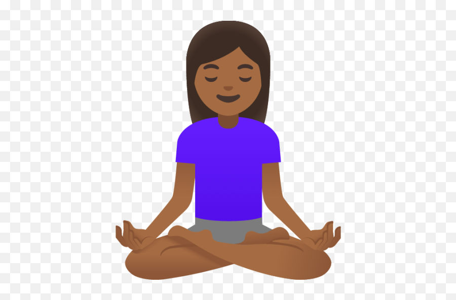 Medium - Black Meditating Emoji,Emojis To Use For Yoga